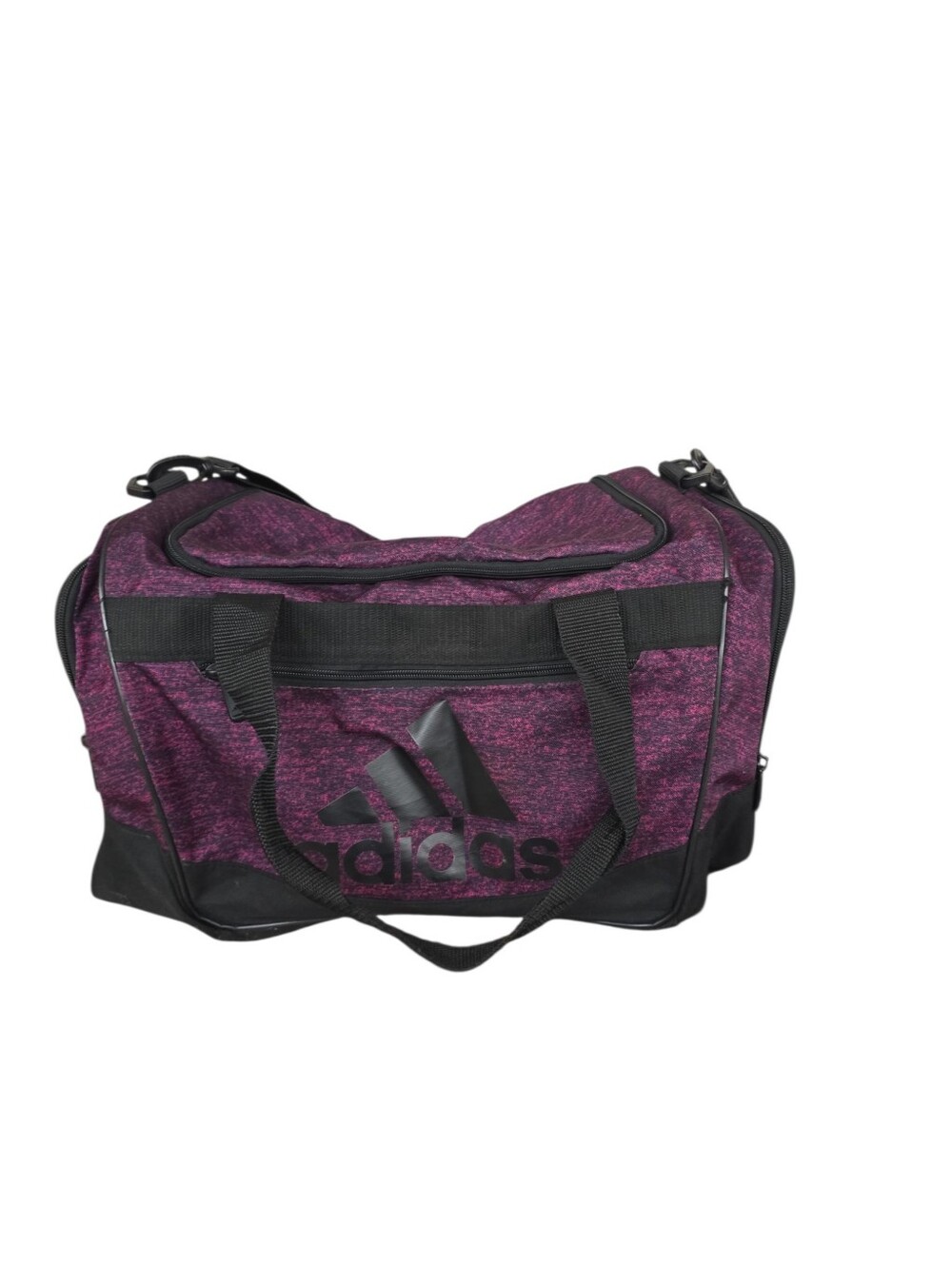 Adidas Small Duffel Gym Bag Purple Black Shoulder Strap Sports Travel